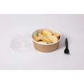 Custom Disposable Take out Kraft White Paper Salad Cake Bowl with lid